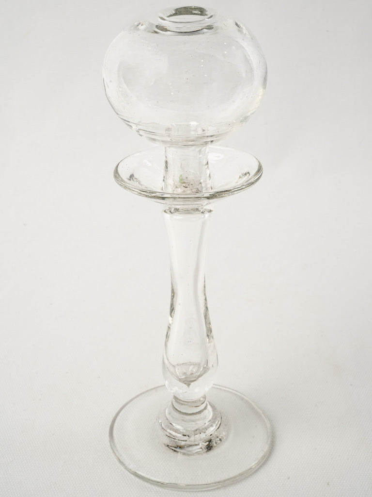Clear vintage glass oil lamp 