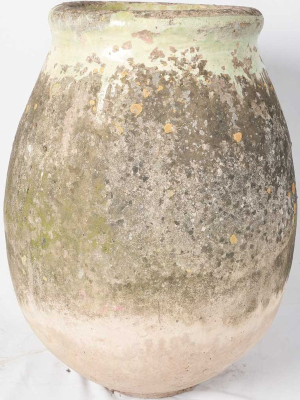 Rare Antique French celadon green glaze biot jar - 37"