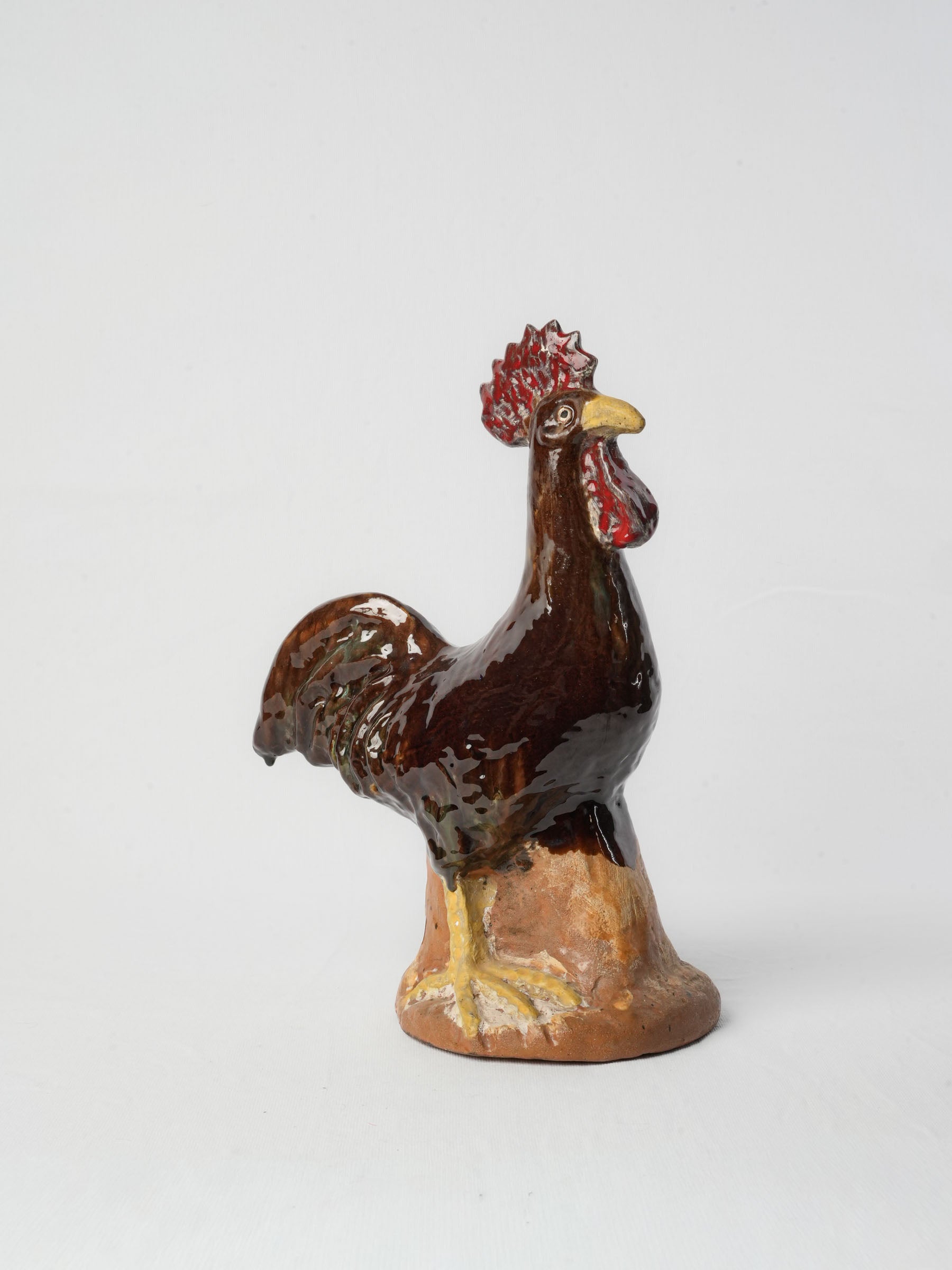 Characterful terracotta folk art rooster