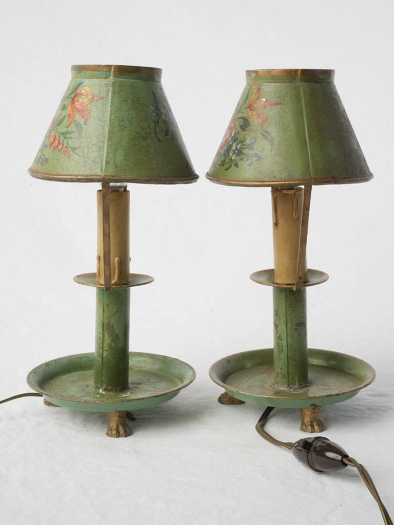 Classic conical shade candle lamps  