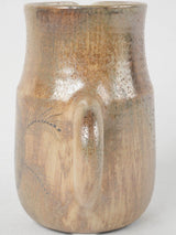 Delightful taupe brown French ceramic pitcher