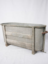Antique French zinc bathtub - 26½"