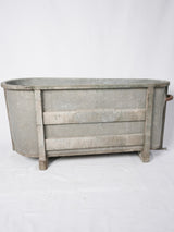 Antique French zinc bathtub - 26½"