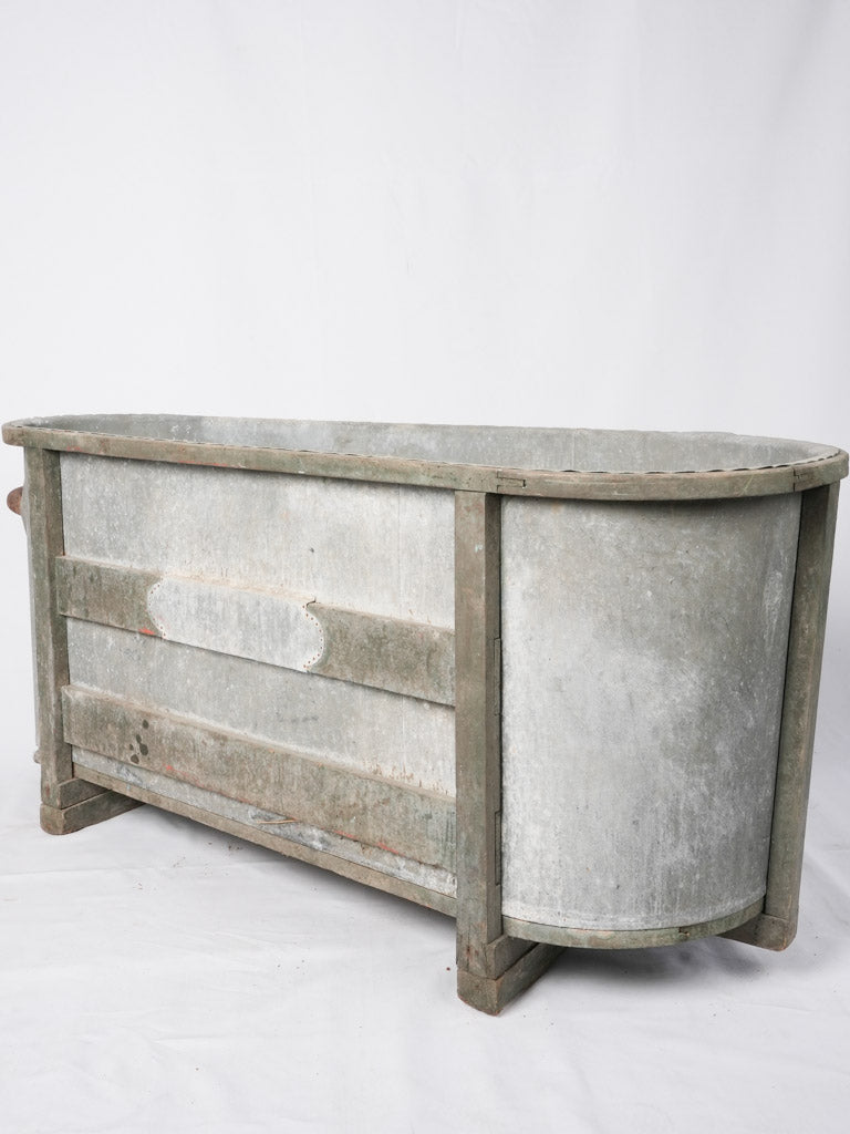 Antique French zinc bathtub - 26½"