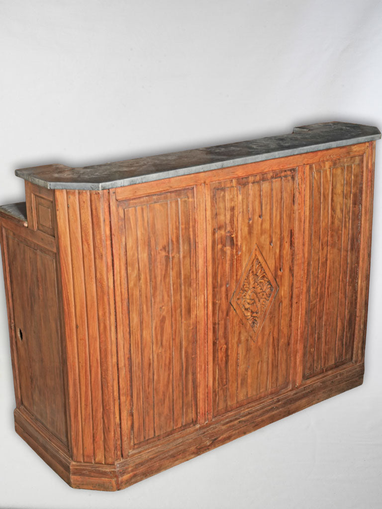 Timeless vintage wood bistro bar  