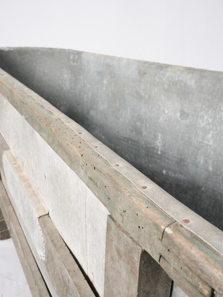 Antique French zinc bathtub - 26½"