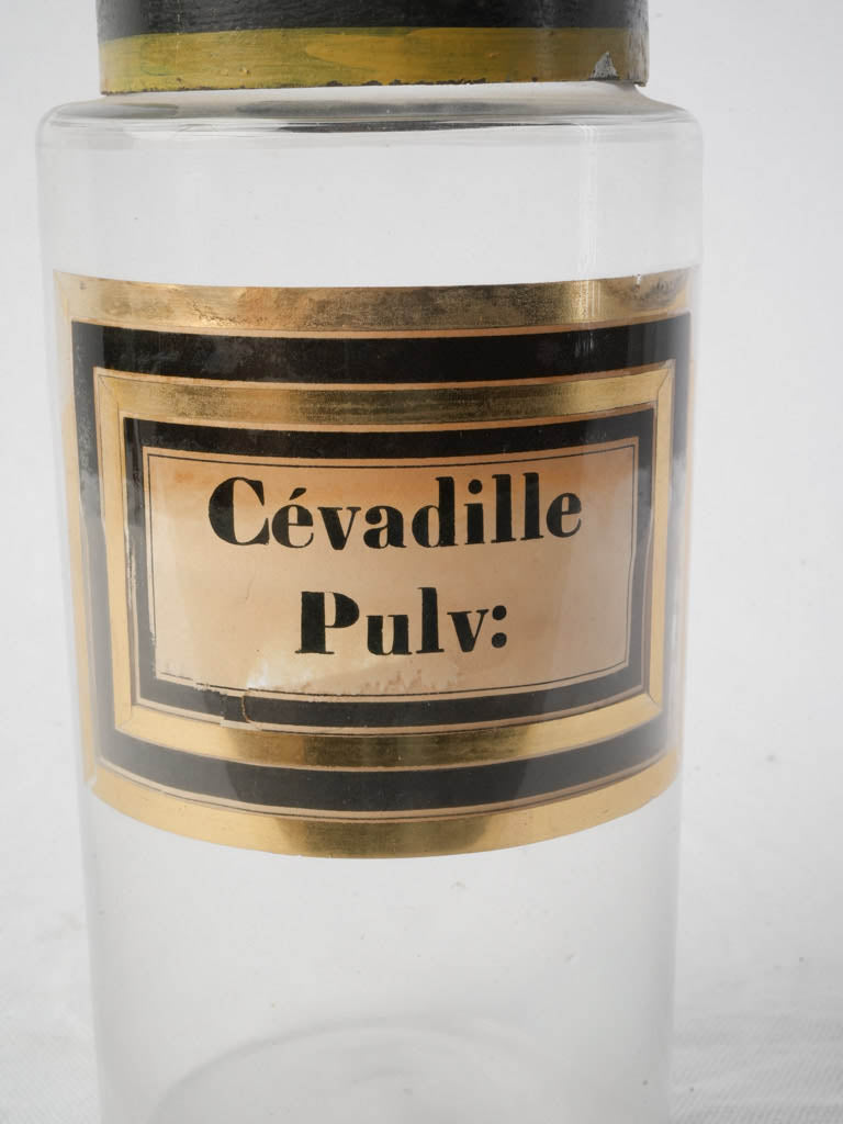 Rustic cylindrical apothecary bottle