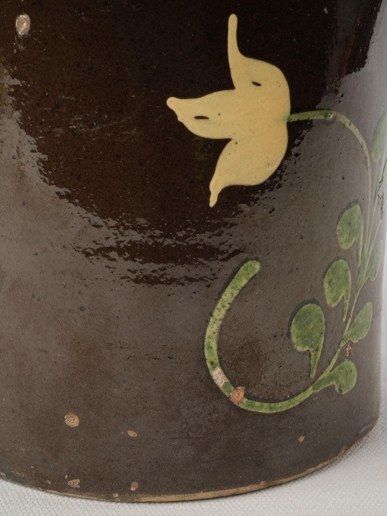 Decorative chipped glaze jug  