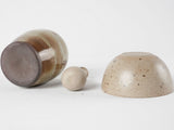 Vintage earthenware mortar & pestle & little pitcher 6¾"