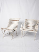 Antique Vichy-style timber chairs
