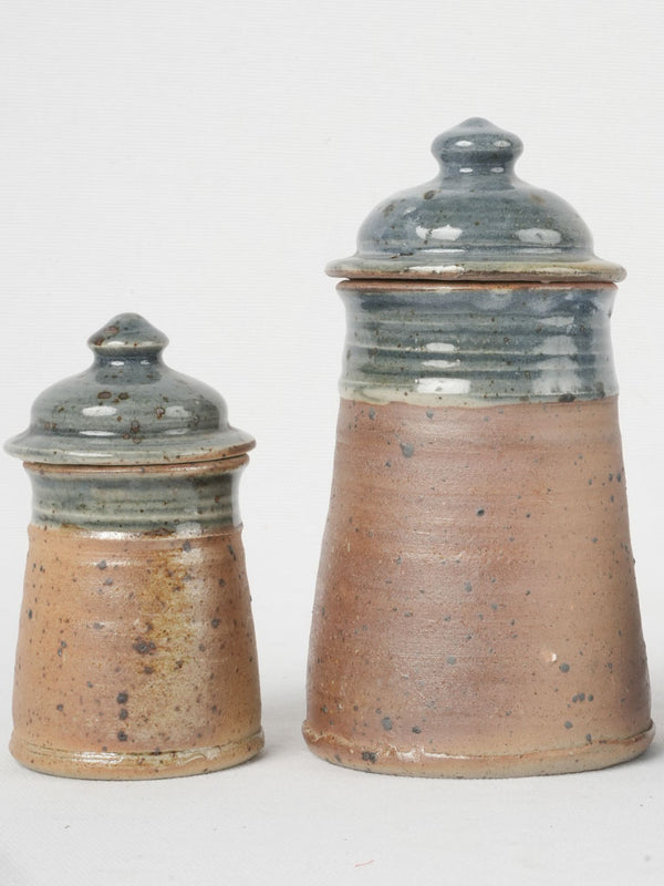 Artisan French sugar and coffee canisters