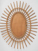 Classic French wicker sunburst mirrors