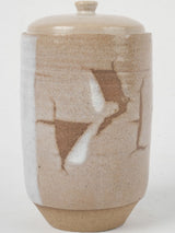 Delightful lidded sandstone pot from France