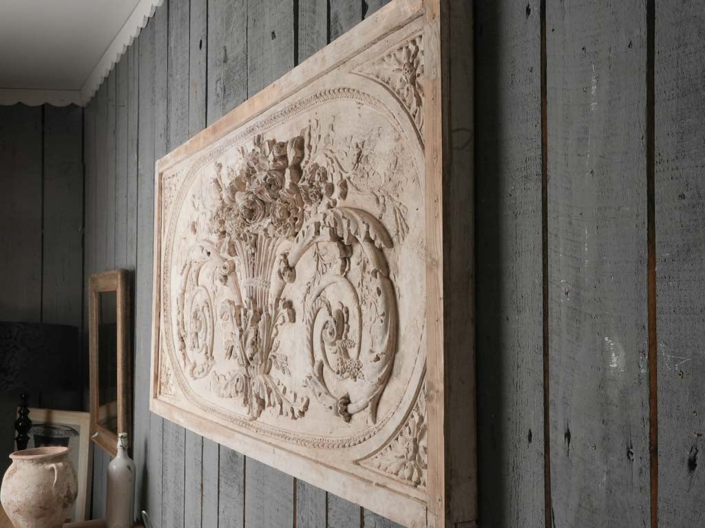 Rustic patina decorative stucco panel