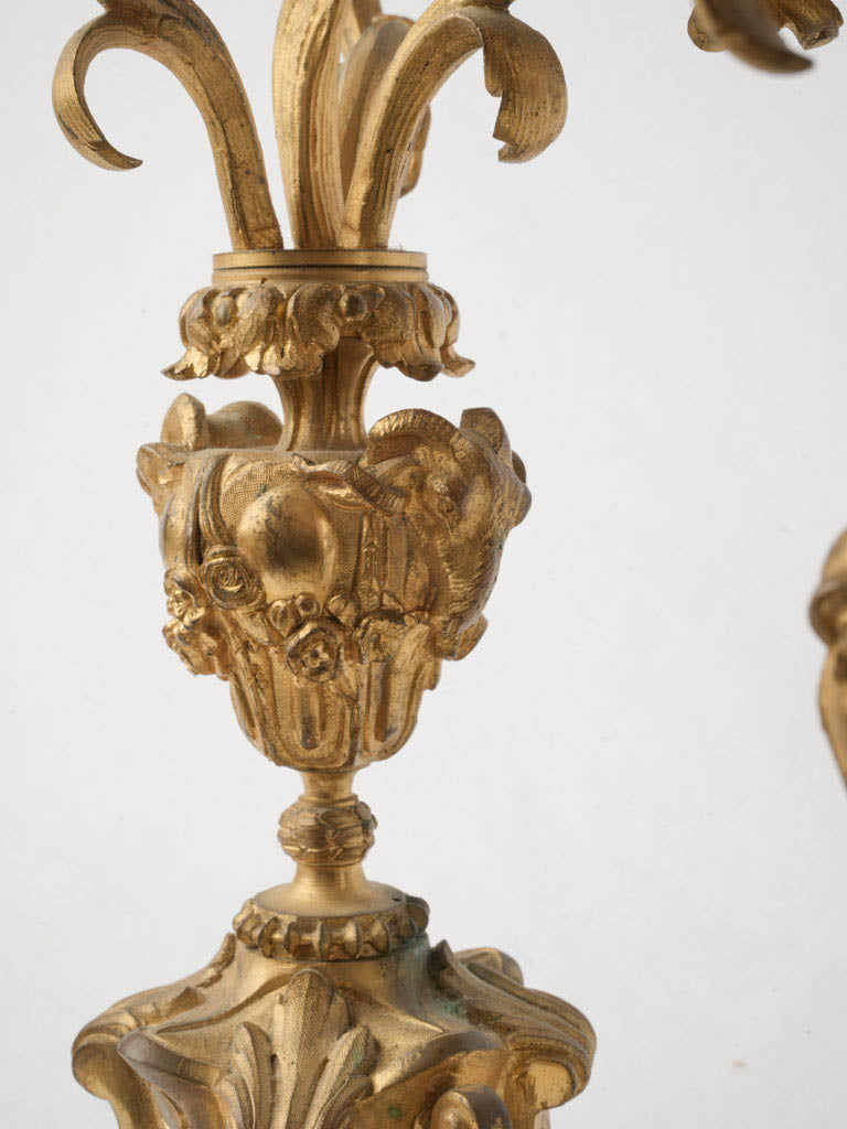 Historic French ornate candle stand