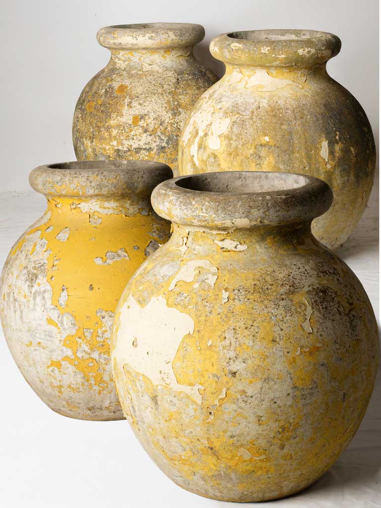 Vintage Swiss fiber-cement planters  