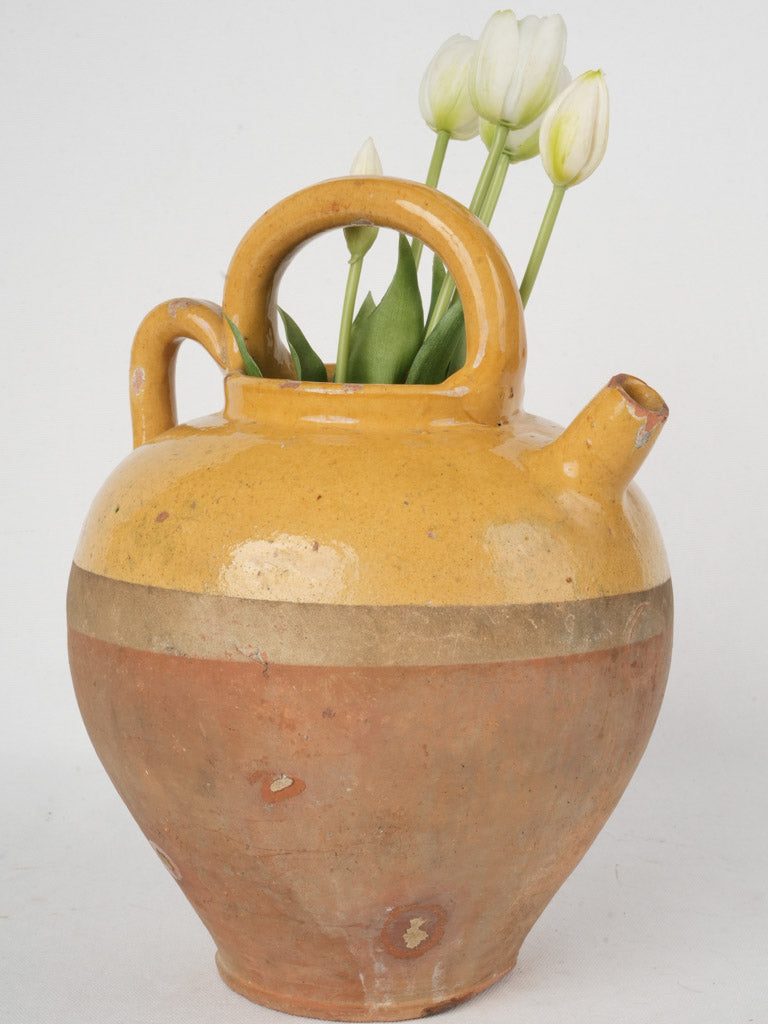 Elegant vintage earthenware vessel