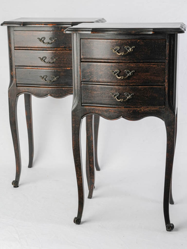 Vintage wooden bedside tables