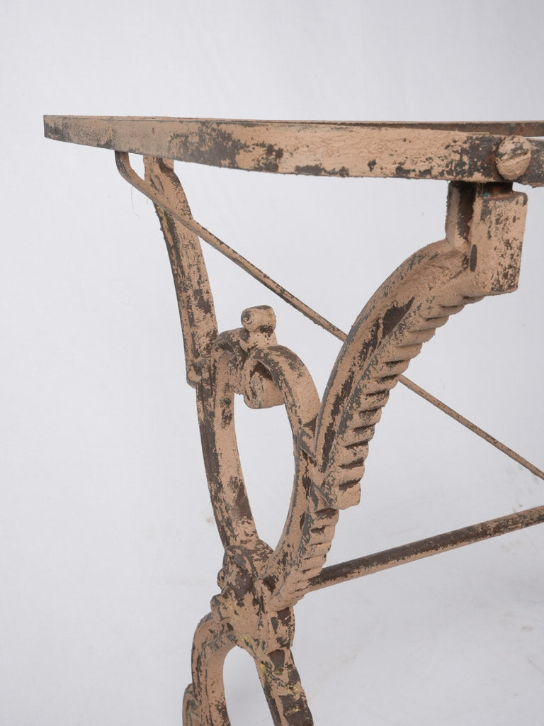 1950s French marble garden table - oval 46¾"