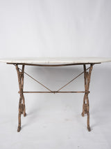 1950s French marble garden table - oval 46¾"