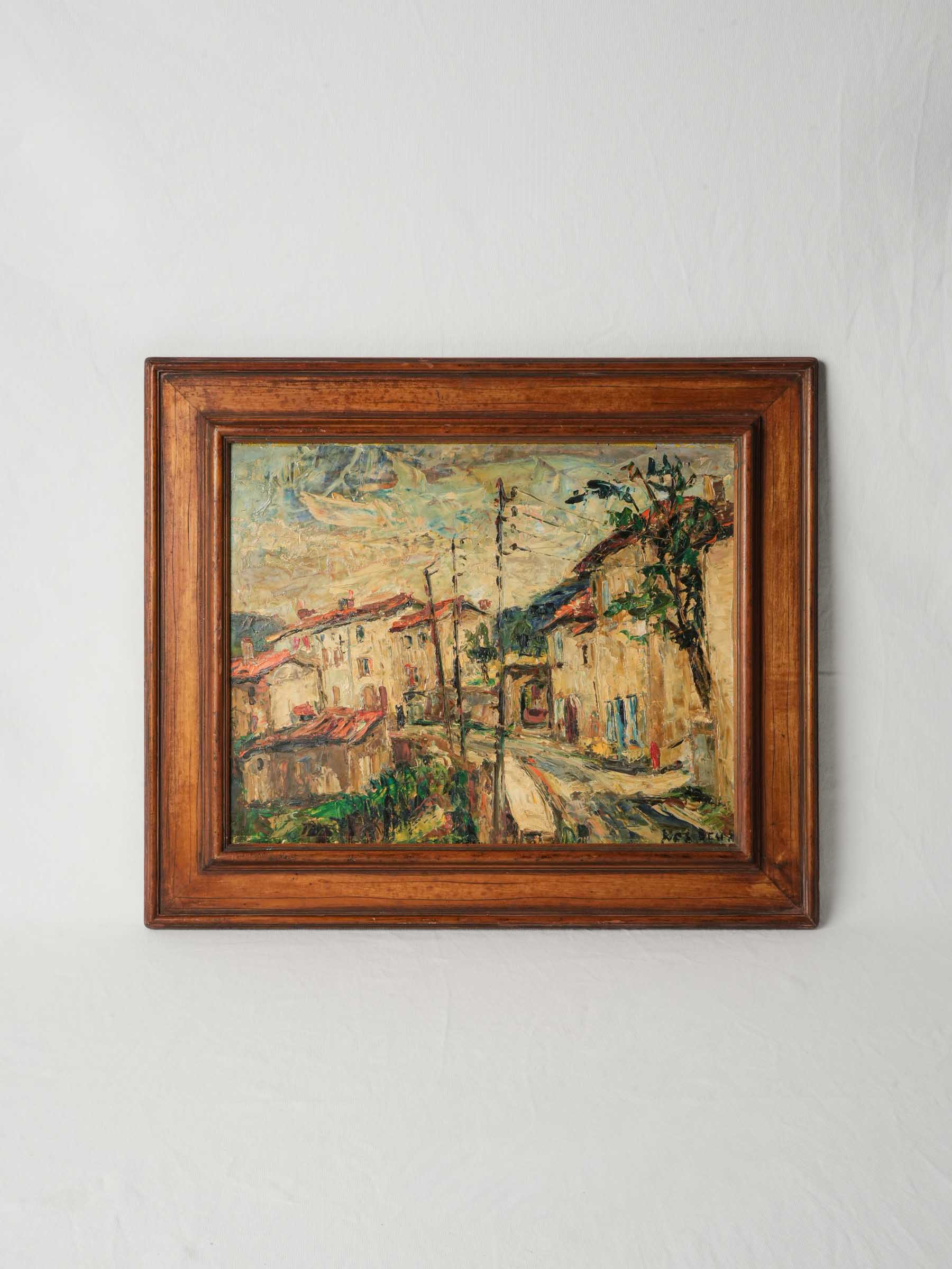 Textured vintage oil painting