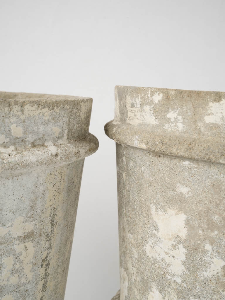 Aged look French provincial urns