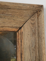 Patinated French oak mantle mirror