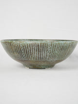 Delicately detailed blue artisanal pottery
