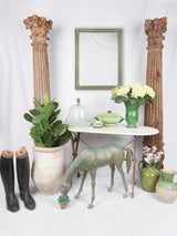 French pale green Vallauris pitcher -12½"