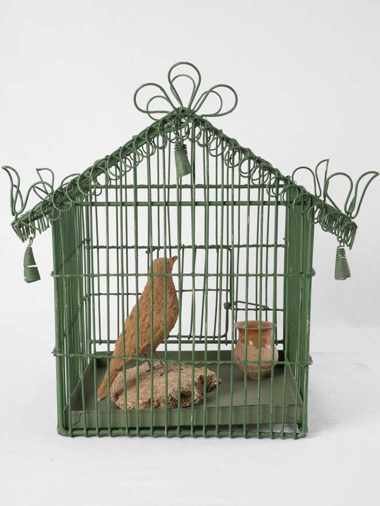 Rustic country-style small birdcage décor