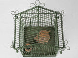 Classic French green birdcage ornament