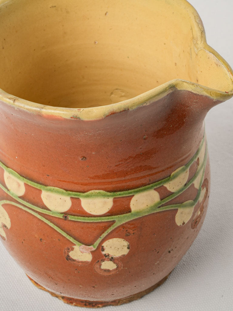 Vintage green detailed pitcher