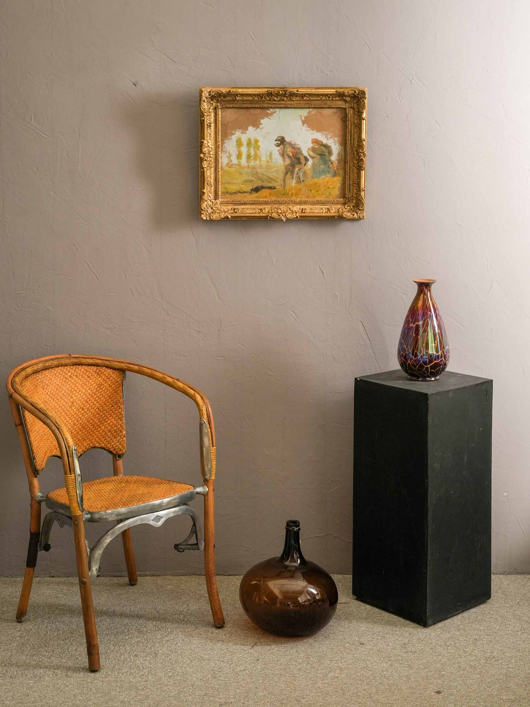 Ornate gilt wood frame artwork