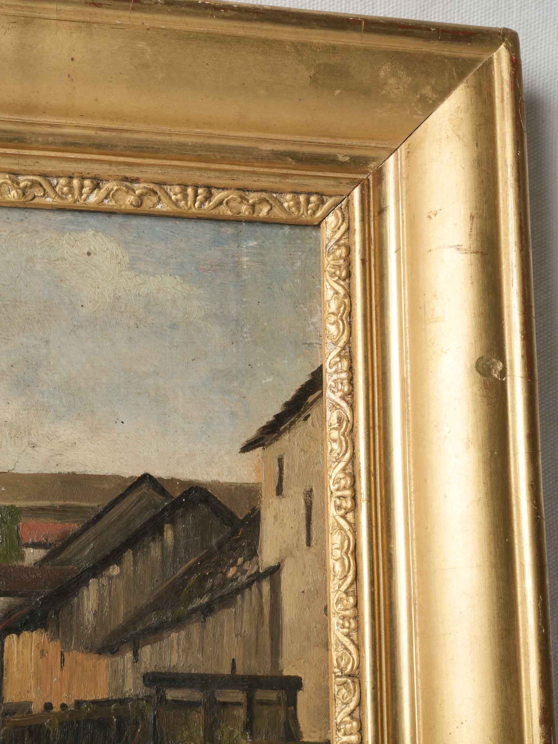 Evocative historic mill artwork.