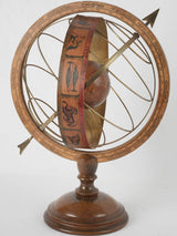 Elegant wooden astrological armillary sphere