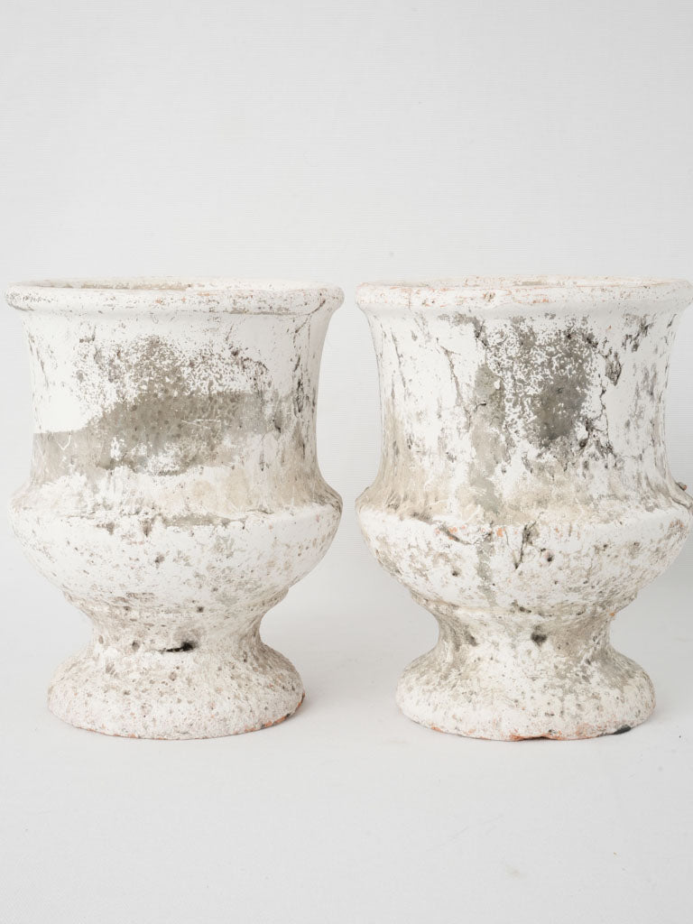 Classic grey concrete antique urns