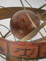 Aged metal celestial armillary sphere