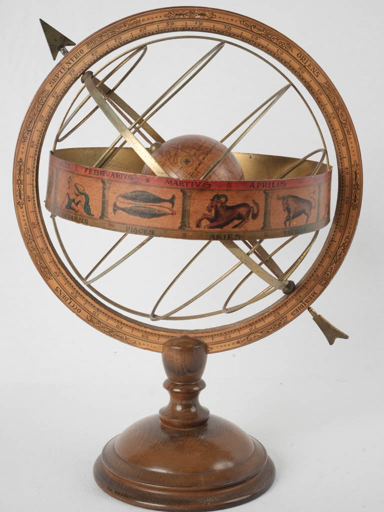 Antique celestial French armillary sphere