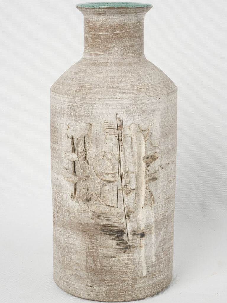 Granular matte finish antique ceramic vase