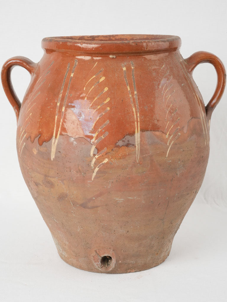 Rustic 18th-century French ceramic pot
