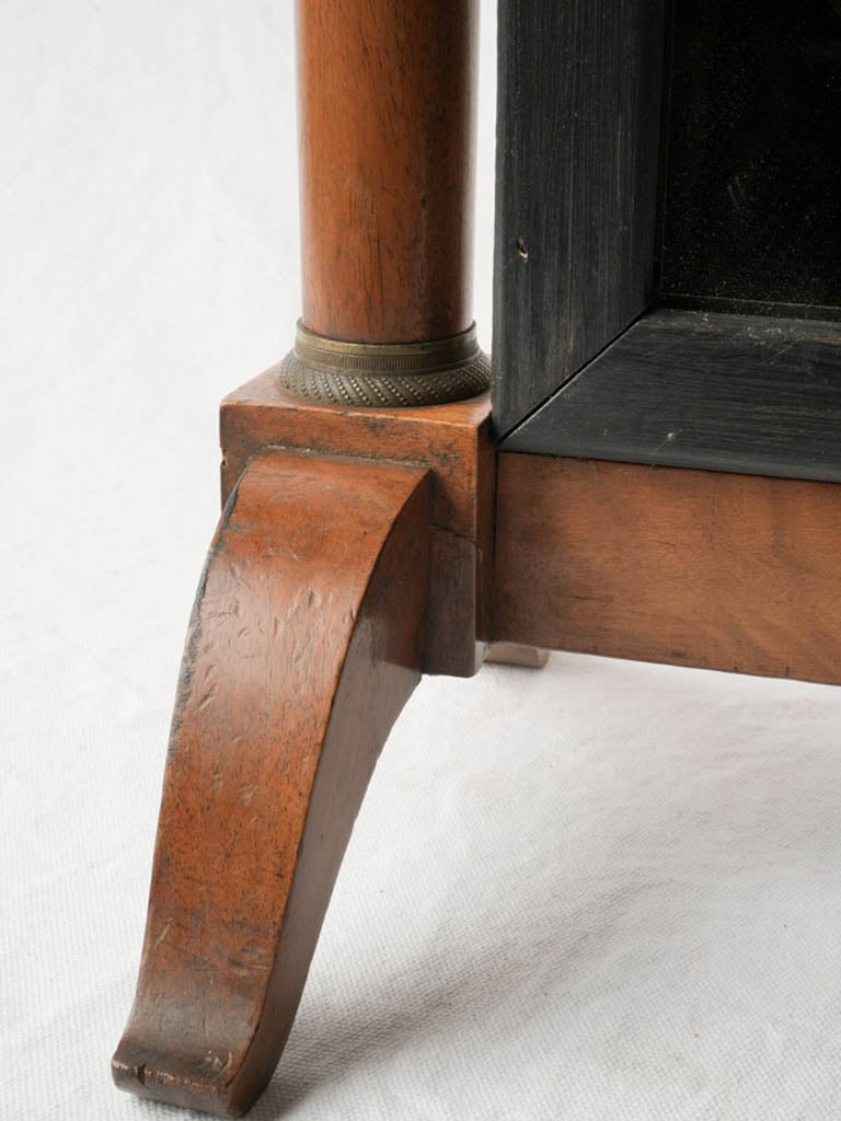 Patinated brass collar framed mirror  