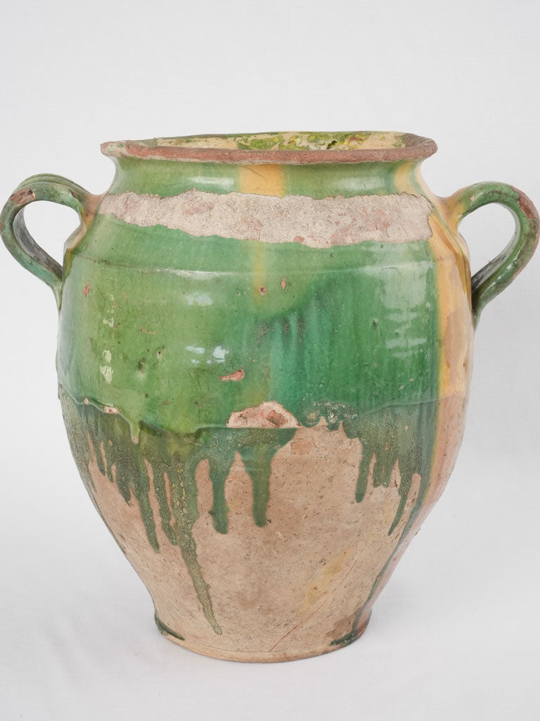 Collectible confit pot with drip glaze