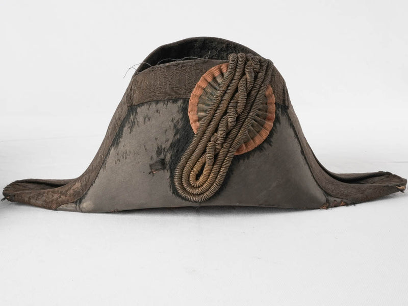 Vintage military ceremonial bicorn hat