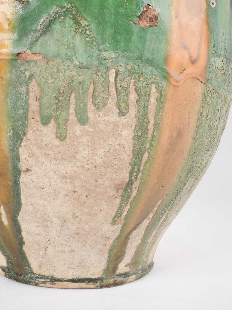 Time-worn ceramic confit pot decor