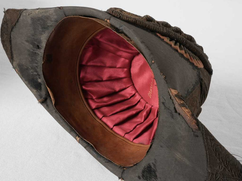 Antique English bicorn hat & case - Hobson & sons 19"