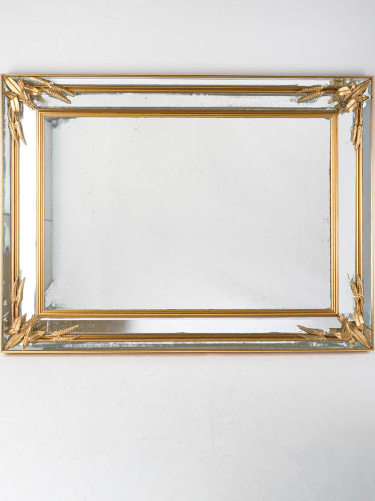 Vintage French mirror with gilt.