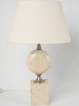 Elegant glossy white table lamp