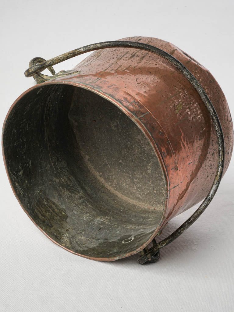 Traditional charming copper cauldron  