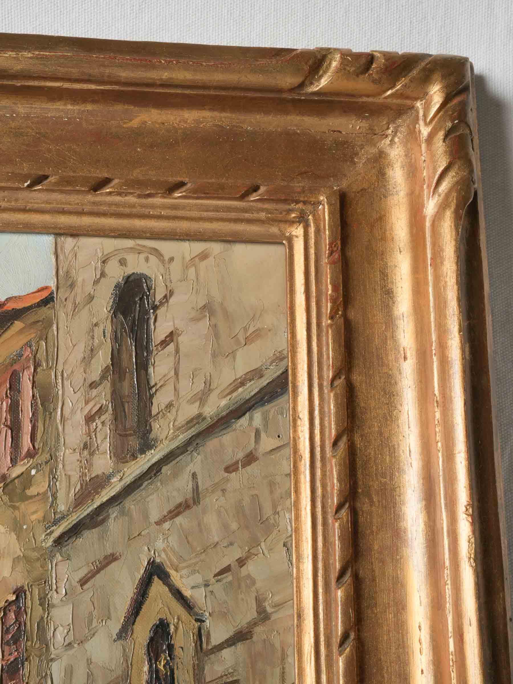 Confidently painted canvas scene  