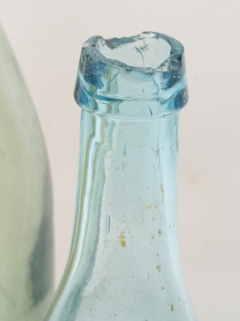Nostalgic French beverage glass bottles